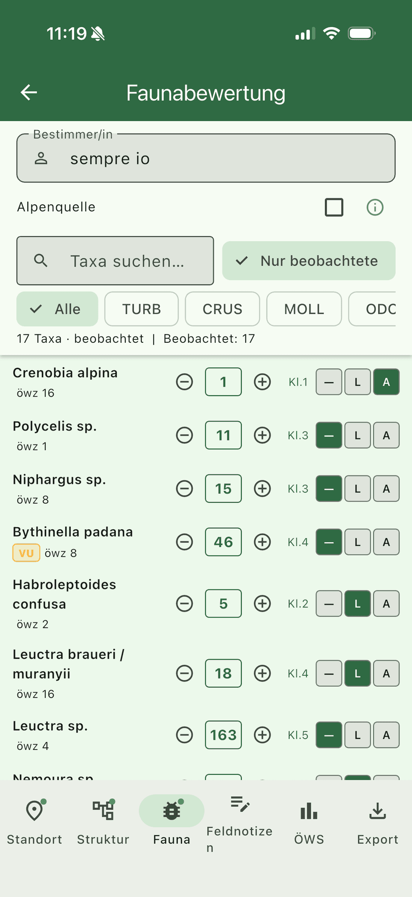 Faunabewertung